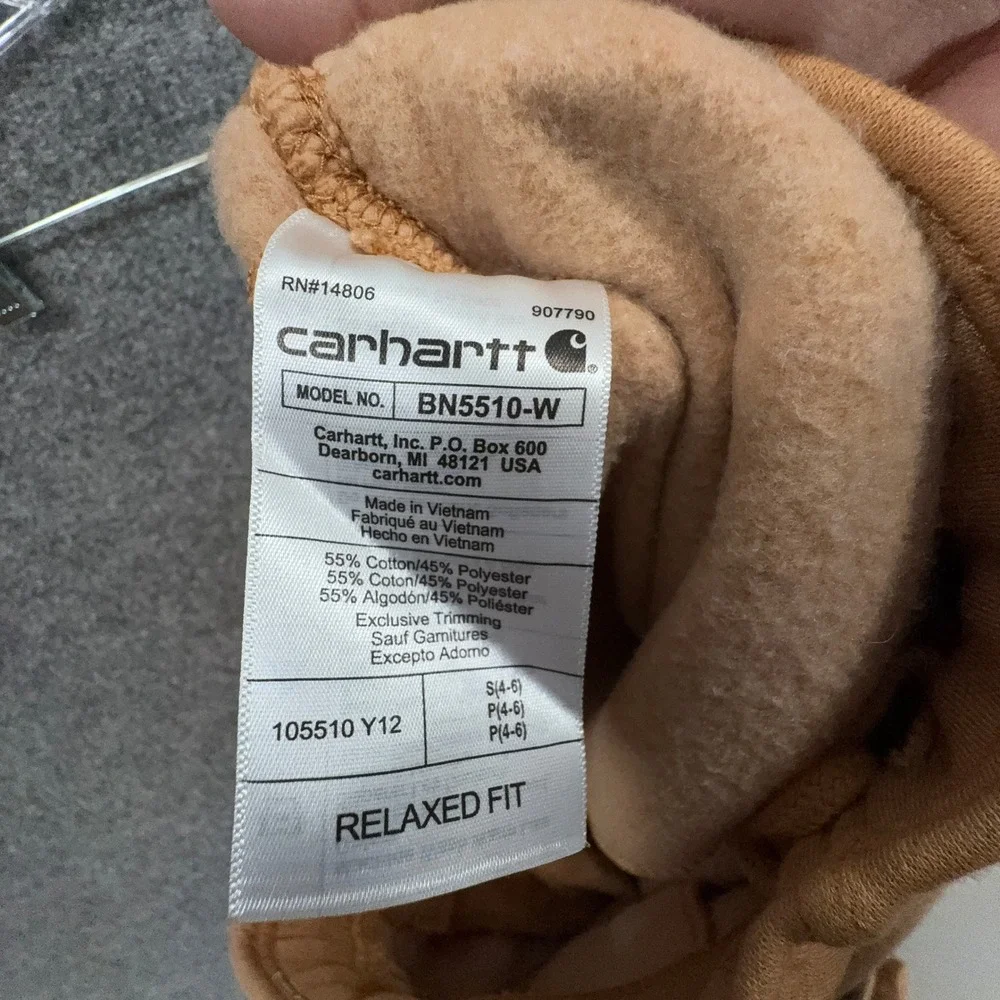 Carhartt Sweatshirt Sweatpants Set Womens Small/Medium Orange Graphic Lounge